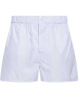 Brioni Buttoned Striped Boxers - White