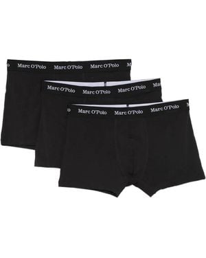 Marc O' Polo Logo-Waistband Boxer (Pack Of Three) - Black