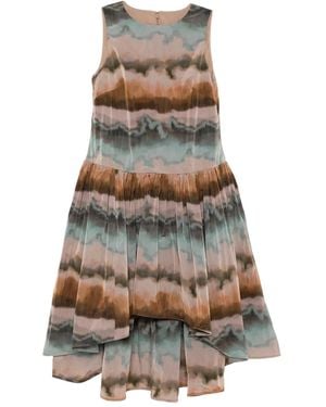 Amsale Kleid Aus Taft Mit Print - Mehrfarbig