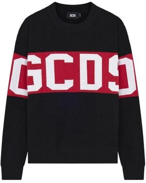 Gcds Logo Crew-Neck Jumper - Black