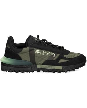 Lacoste Paneled Lug-Sole Sneakers - Black