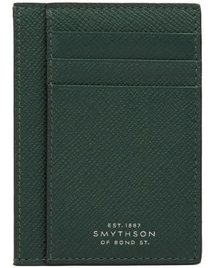 Smythson Large Panama Flat Cardholder - Green