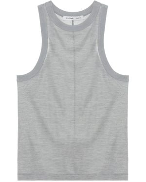Carven Semi-Sheer Tank Top - Grey