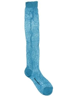 DSquared² Gerippte Socken Mit Logo-Print - Blau