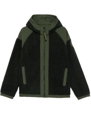 Canada Goose Fleece-Texture Hooded Jacket - Black