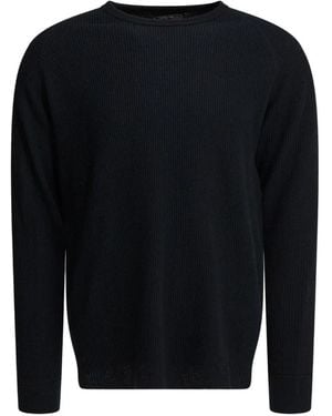 Beams Plus Waffle-Texture Long-Sleeve T-Shirt - Blue