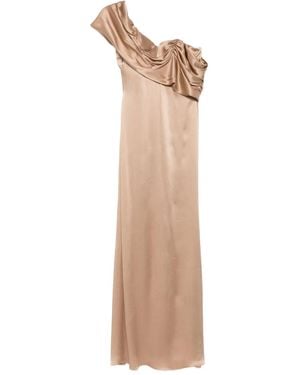 GIUSEPPE DI MORABITO Draped One-Shoulder Dress - Natural