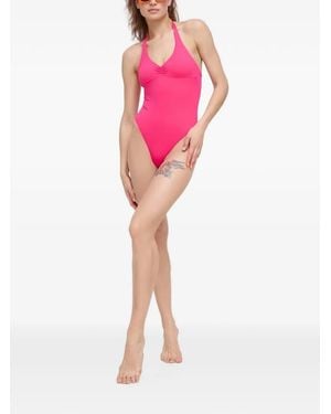 Benetton Reversible Gathered Swimsuit - Pink