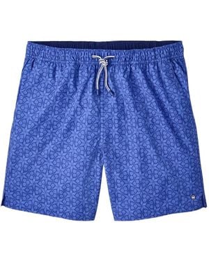 Peter Millar Turritella Crown Patterned Swim Shorts - Blue