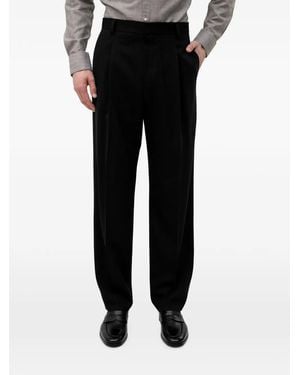 HUGO Pleated Straight-Leg Pants - Black