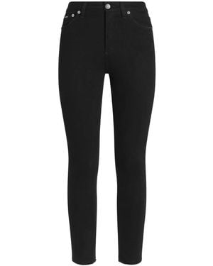 Dolce & Gabbana Metal-Plaque Jeans - Black