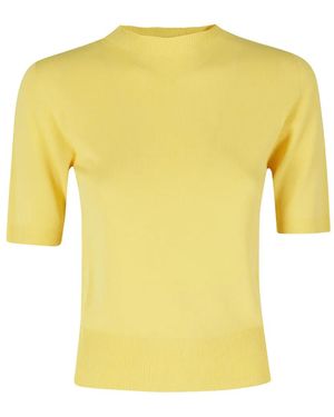 SOLOTRE Jersey Maglia Slim De Manga Corta - Amarillo
