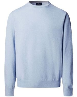 Hackett Elbow-Patch V-Neck Knit - Blue