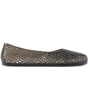 Ancient Greek Sandals Iro Round-Toe Ballet Flats - White