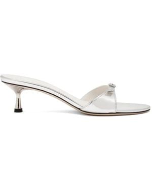 STUDIO AMELIA Greta Buckle Sandals - White