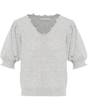Ulla Johnson Polline Ruffled-Sleeve T-Shirt - White