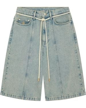 About Blank Drawstring Shorts - Blue