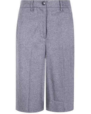 Seventy Button-Fastening Cotton Shorts - Blue