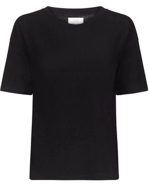 Loulou de Saison Short-Sleeve Ribbed T-Shirt - Black
