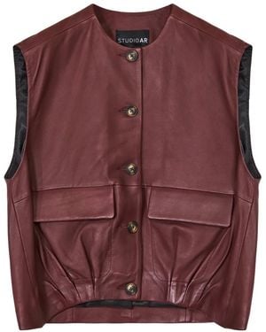 STUDIO AR Button Pocket Jacket - Purple