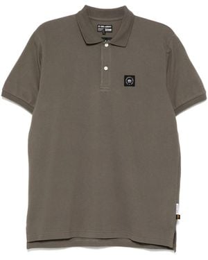 Izzue Logo-Patch Polo Shirt - Green