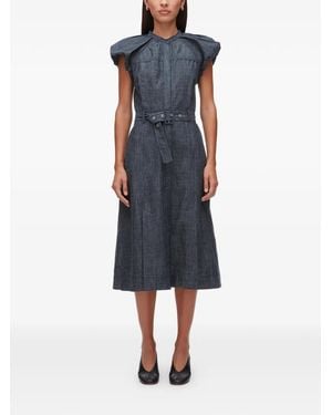 3.1 Phillip Lim Puff-Sleeve Belted Dress - Blue