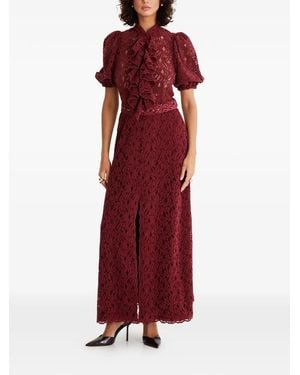 MOOS STUDIO Vestido Largo Fatal Bloom - Rojo