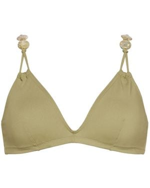 Eres Edina Full-Cup Beaded Bikini Top - Green
