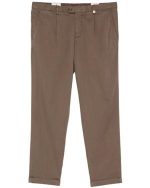 Myths Pleated Turn-Up Trousers - Grey
