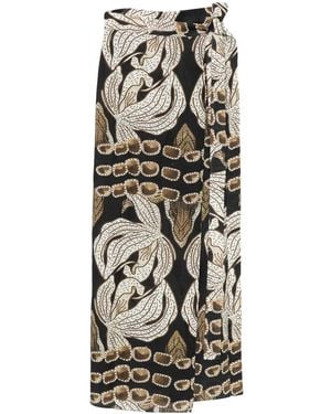Maison La Plage Eva Midi Wrap Skirt - Black