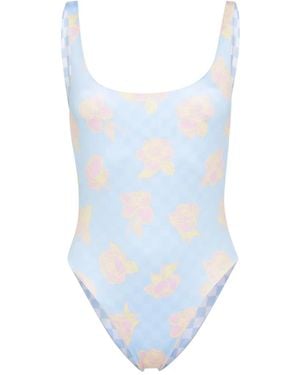 Versace Wendbarer Badeanzug Mit U-Ausschnitt - Blau