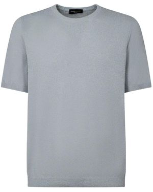 Roberto Collina Strukturiertes T-Shirt - Grau