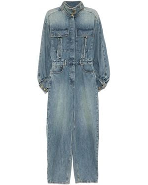 Zimmermann Illustration Denim Jumpsuit - Blue
