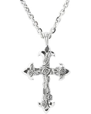 Emanuele Bicocchi Fleury Cross Necklace - White