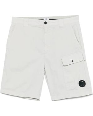 C.P. Company Lens-Detail Shorts - White
