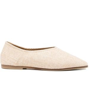 babú Milano Pointed-Toe Ballet Flats - Natural
