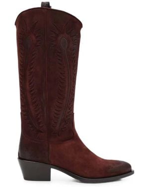 Sartore Embroidered Suede Boots