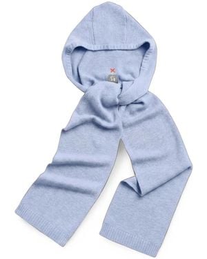 Chinti & Parker Knitted Hooded Scarf - Blue