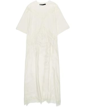 Bimba Y Lola Lace-Trim Midi Dress - White