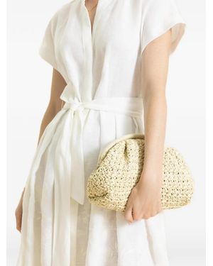 Eleventy Bolso De Mano De Rafia - Blanco