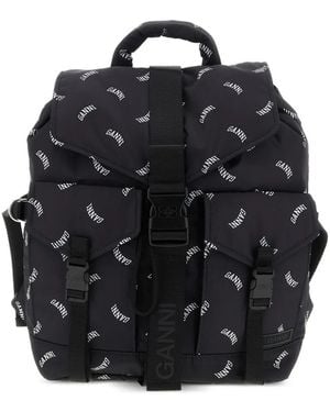 Ganni Bucky Denim Backpack in Blue | Lyst