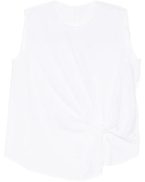 JNBY Top Drapeado Con Detalle Retorcido - Blanco