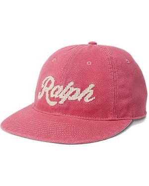 Polo Ralph Lauren Logo-Embroidered Twill Ball Cap - Pink