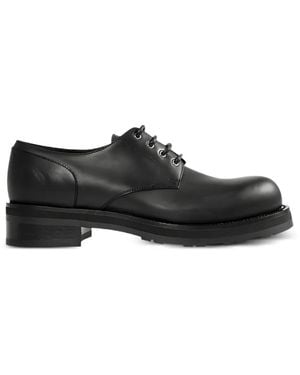 The Row Lug-Sole Leather Derby Shoes - Black