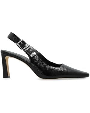 MICHAEL Michael Kors Patent Leather Slingback Court Shoes - Black