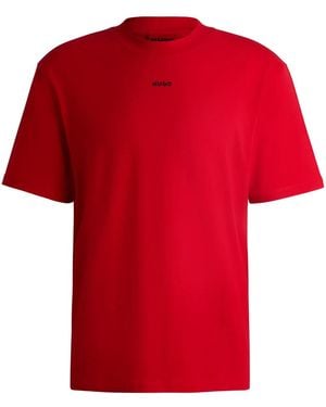HUGO Camiseta lisa - Rojo