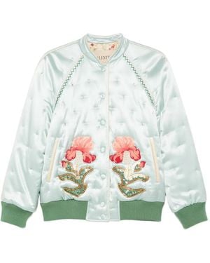Valentino Garavani Floral Quilted Bomber Jacket - Green