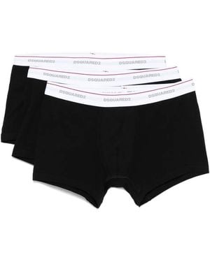 DSquared² Logo-Waistband Boxers (Pack Of Three) - Black