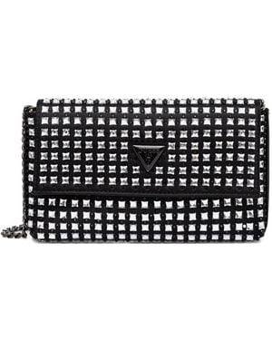 Guess Zalina Crystal-Embellished Clutch Bag - Black