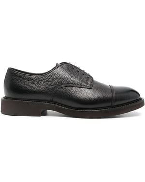 Doucal's Leather Derby Shoes - Black